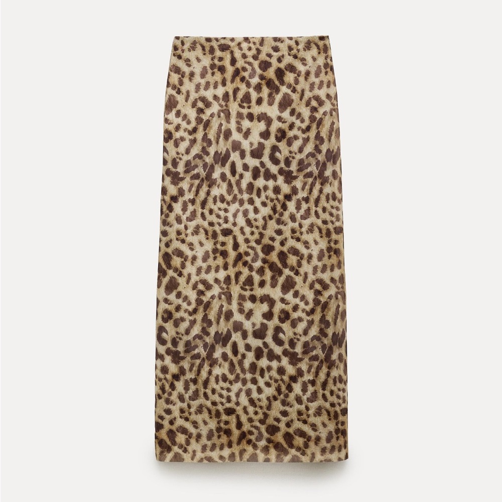 NWT Zara Printed Tulle Skirt (Leopard / Animal Print)